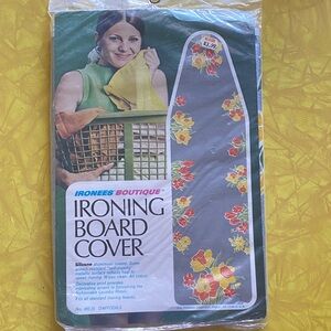 NIB Old Stock Vintage Ironing Board Cover with Floral Design